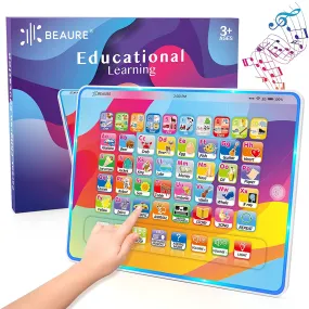 12 in 1 Learning Toys for Toddlers 1-3, Educational Toddler tablet with Light, Electronic Learning Toddler Toys - ABC/Words/Number/Interactive/Spelling/Music/Animal/Traffic/Stories/Musical Instrument