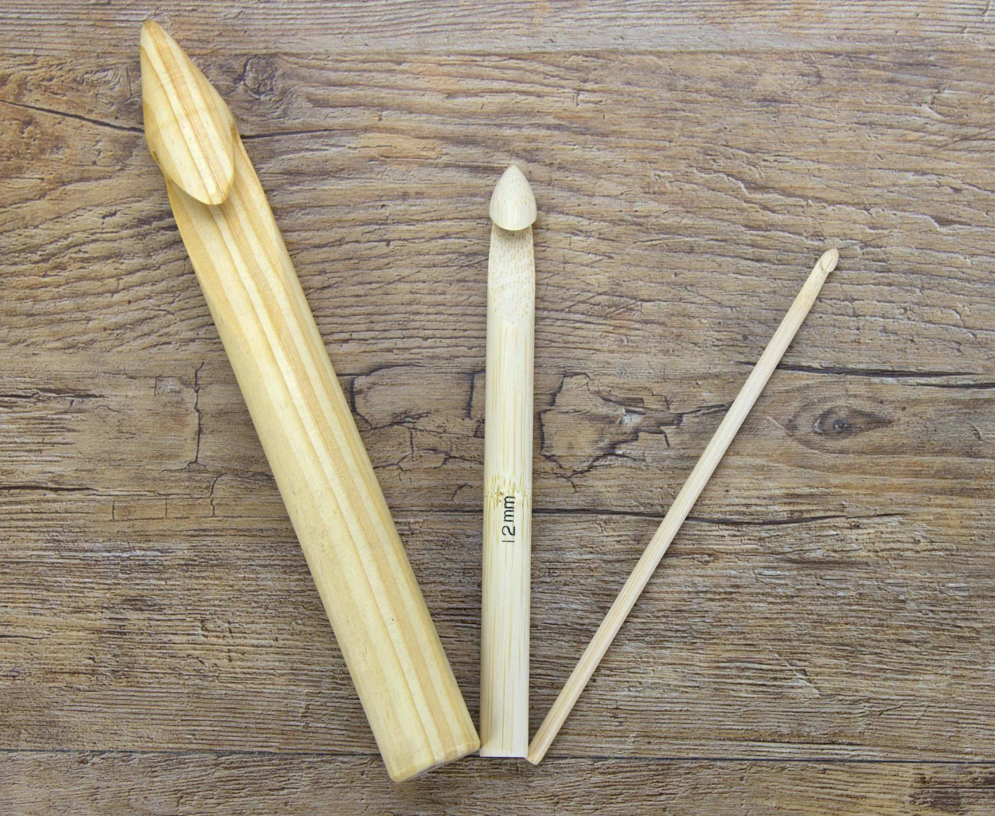 25mm Handmade Wooden Jumbo Crochet Hook