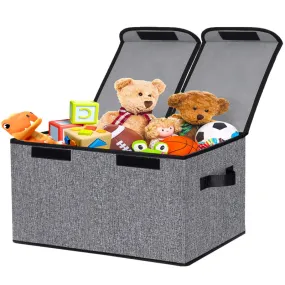 91L Large Toy Box Storage Chest Organizer with Lid and Handles