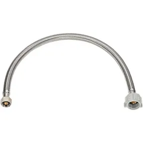 Ace 1/2 in. Compression X 7/8 in. D Ballcock 16 in. Braided Stainless Steel Toilet Supply Line, Pack of 5