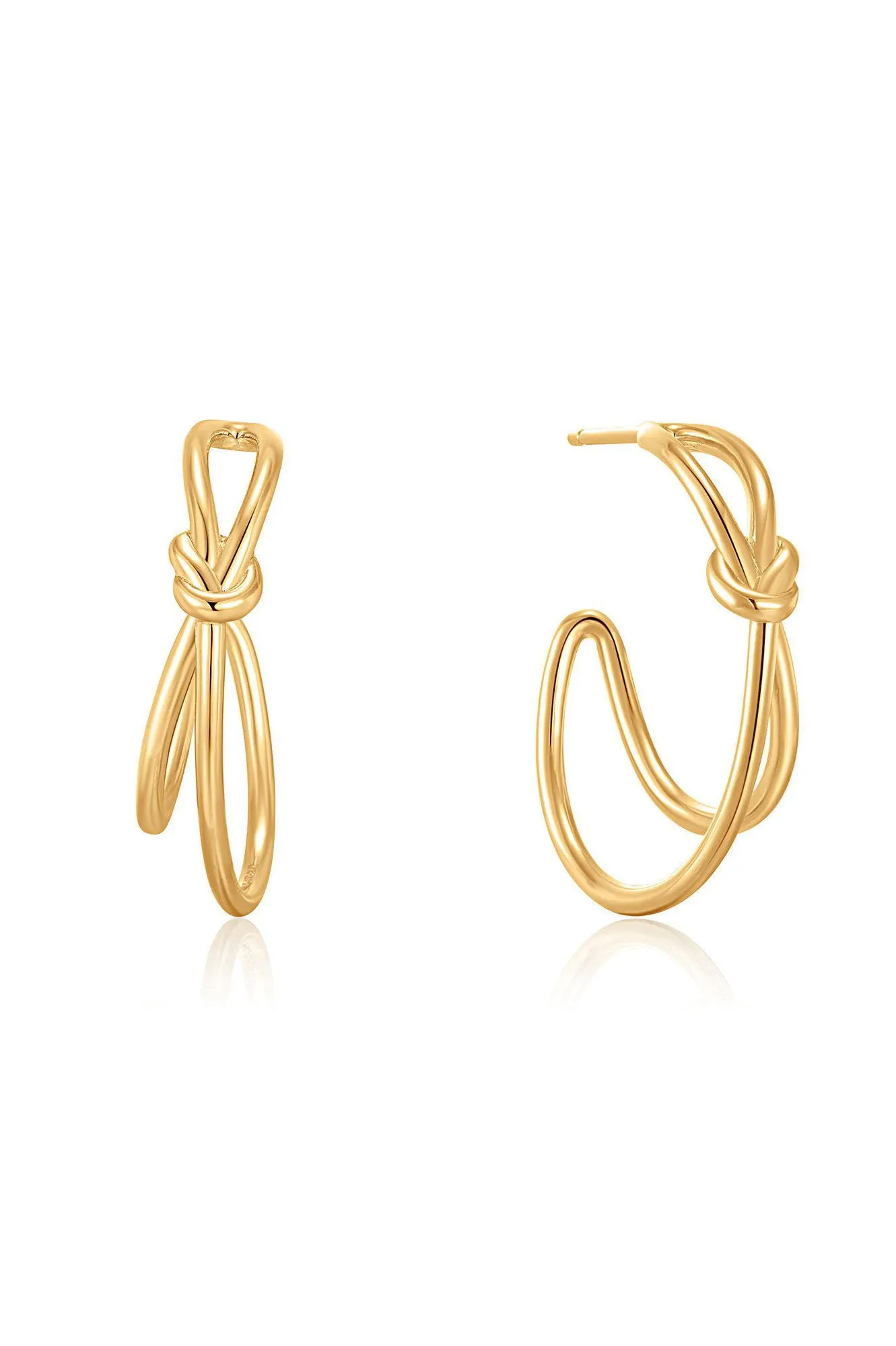 Ania Haie Gold Plate Knot Hoop Earrings