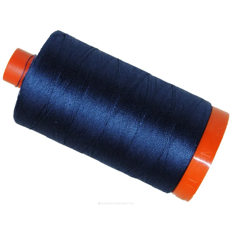 Aurifil 50 WT Cotton Mako Large Spool Thread Medium Delft Blue