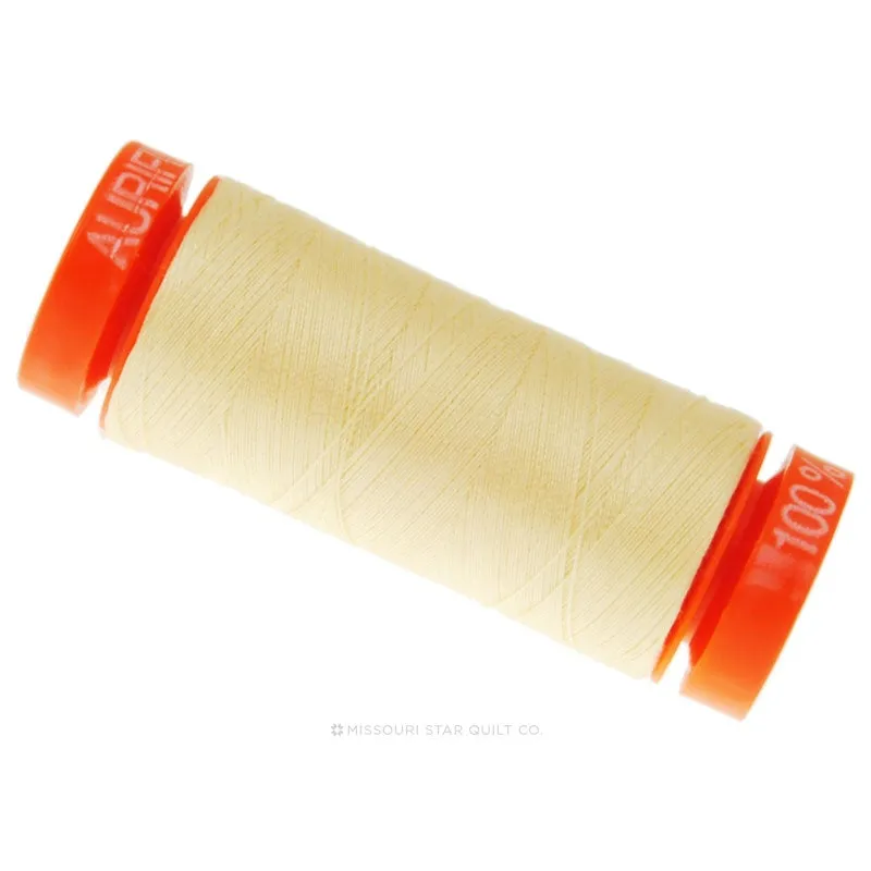 Aurifil 50 WT Cotton Mako Spool Thread Butter