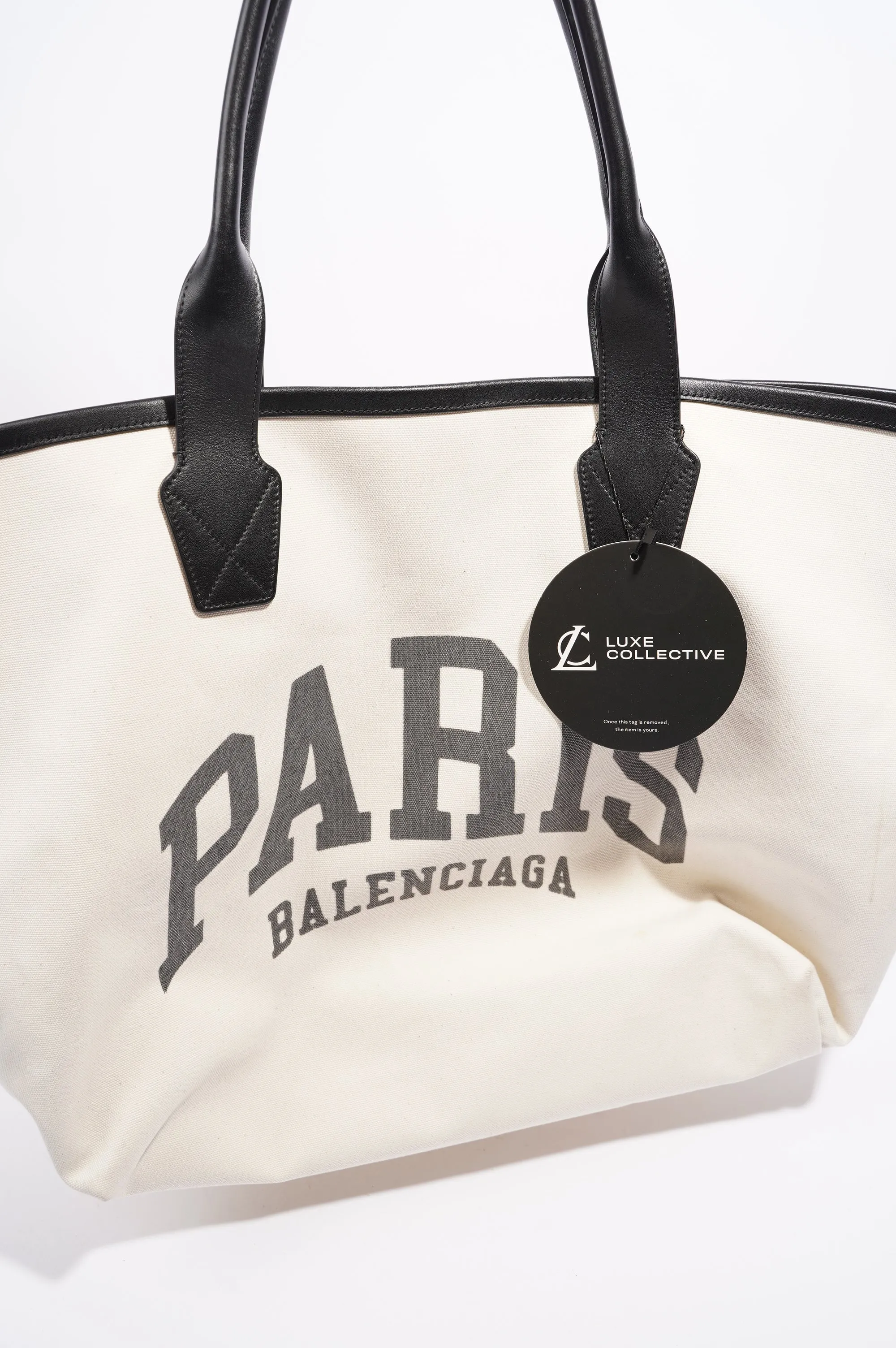 Balenciaga Womens Large Cities Jumbo Tote Beige / Black