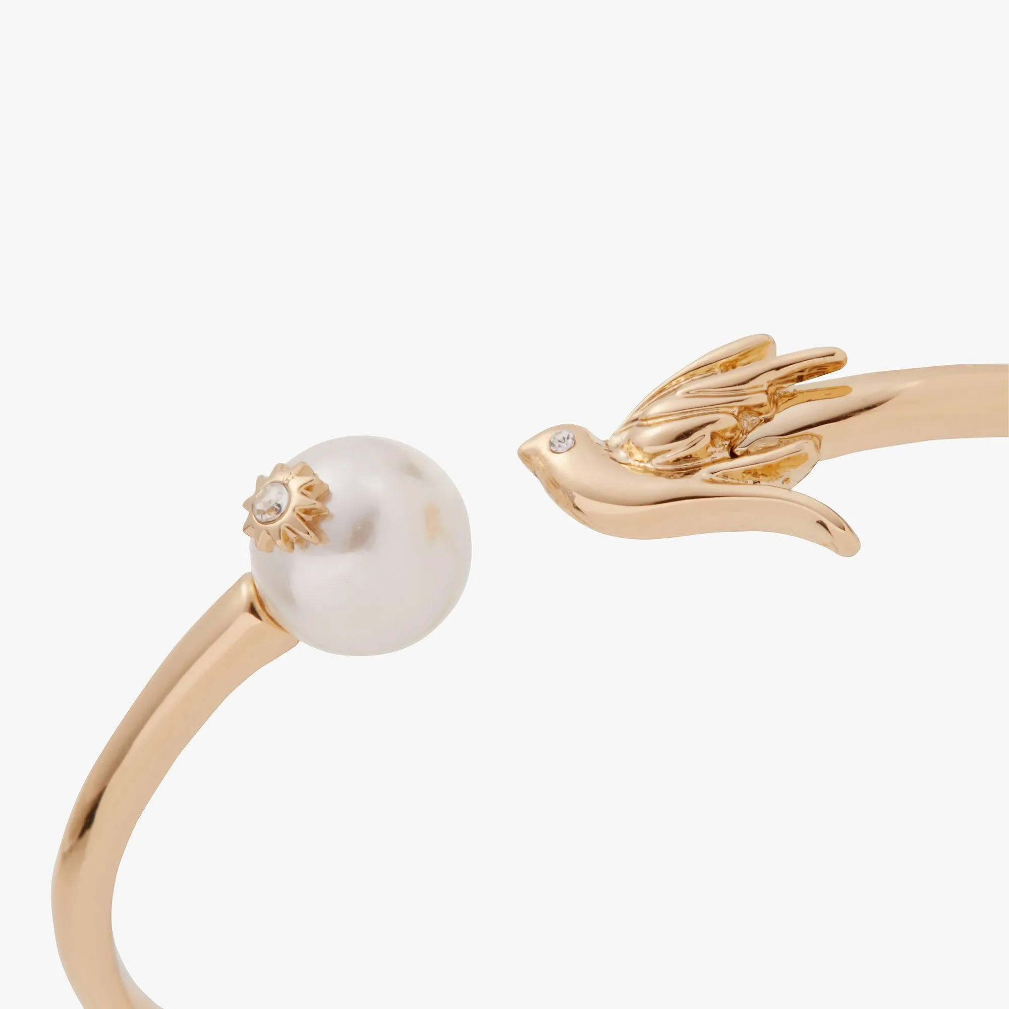 Bird   Pearl Cuff Bracelet