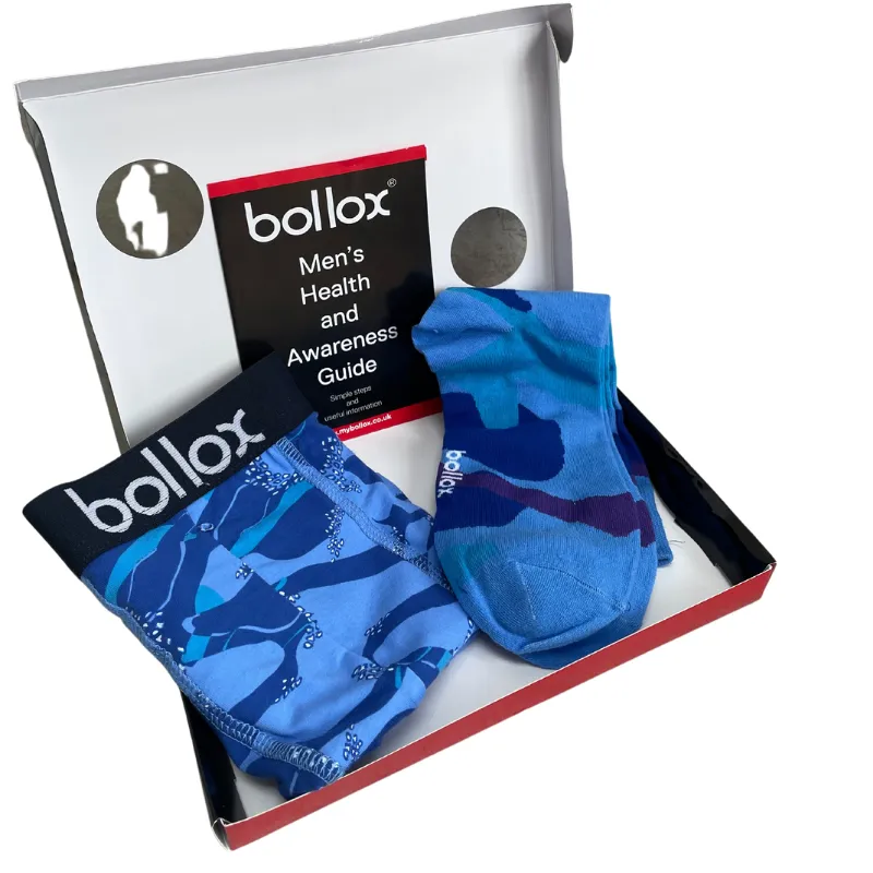 Blue Cameo Set - Men's cotton 'BOLLOX & SOX'