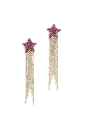 Deepa Gurnani Evren Earring - Fuschia