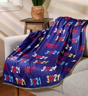 Down Syndrome Awareness Blue Fleece Blanket