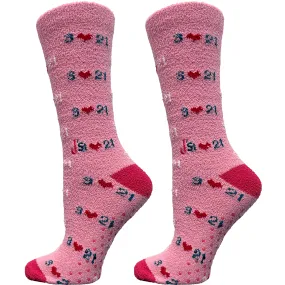 Down Syndrome Awareness Pink Fuzzy Kid's Crew Socks