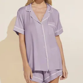 Eberjey Gisele Relaxed Short PJ Set PJ1018 in Lavender/Ivory