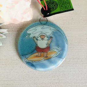 Fair Trade Ornament 153 Surfin’ Santa