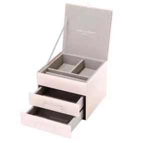 Gabriella Jewellery Box Glass Blush Small