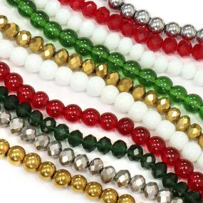 Glass Bead Bundle Christmas - 10 Strands