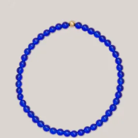 GLASS BEAD COLLIER IN BLUE