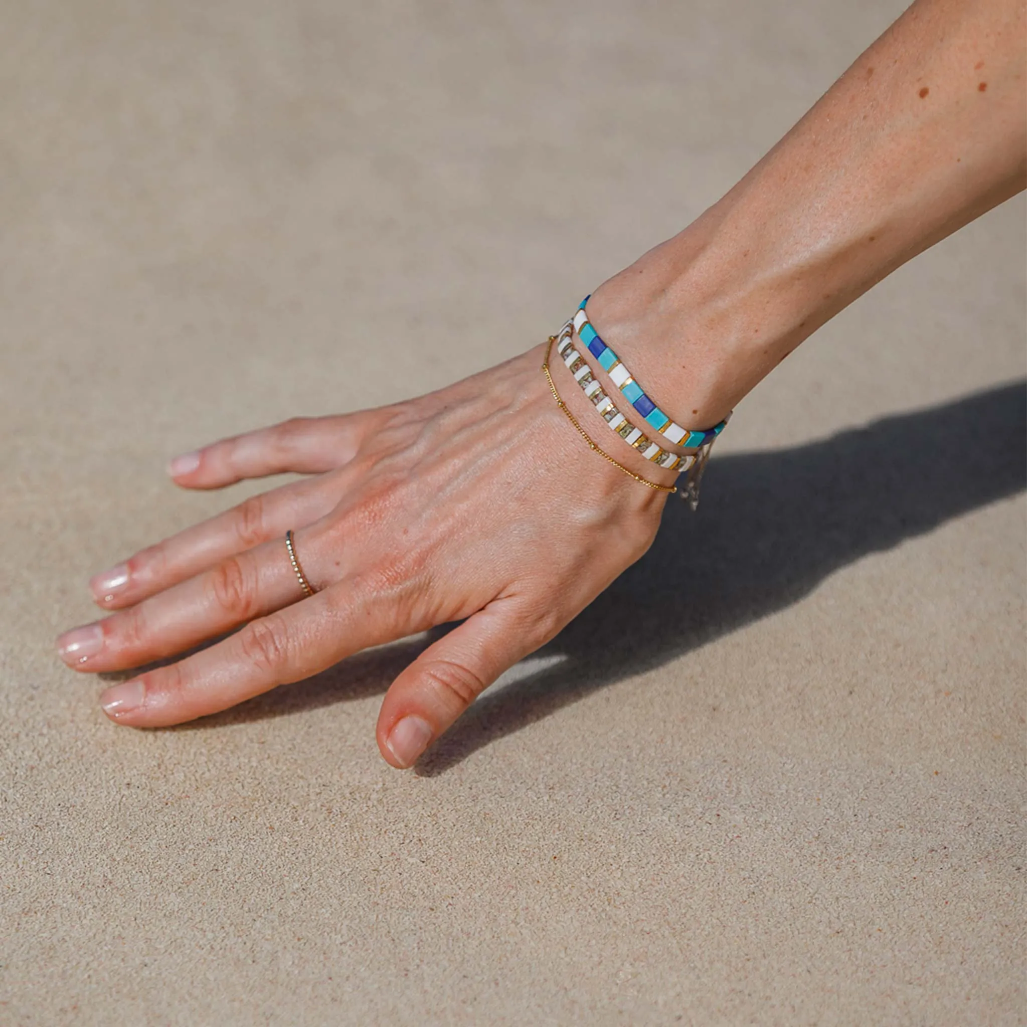 Gold Terrazzo Slider Bracelet