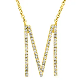 Jumbo Diamond Initial Necklace