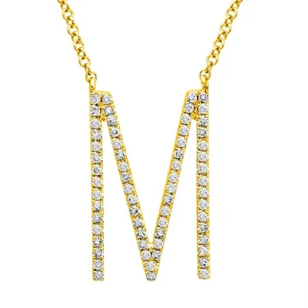 Jumbo Diamond Initial Necklace