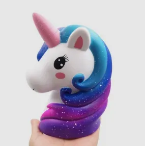 Jumbo Galaxy Unicorn Head Squishy