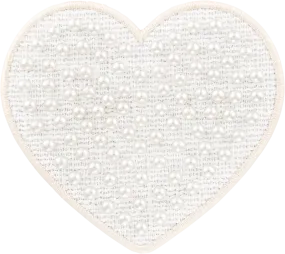 Jumbo Pearl Heart Patch