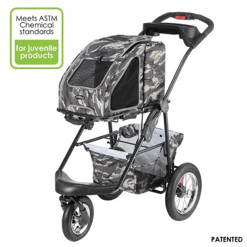 Petique 5-in-1 Pet Stroller (Complete Set with Pet Carrier and Stroller Frame)