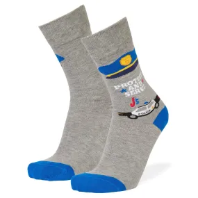 Police Tribute Crew Socks