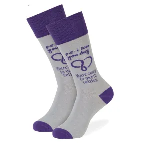 P.S. I Love You - Suicide Awareness Socks