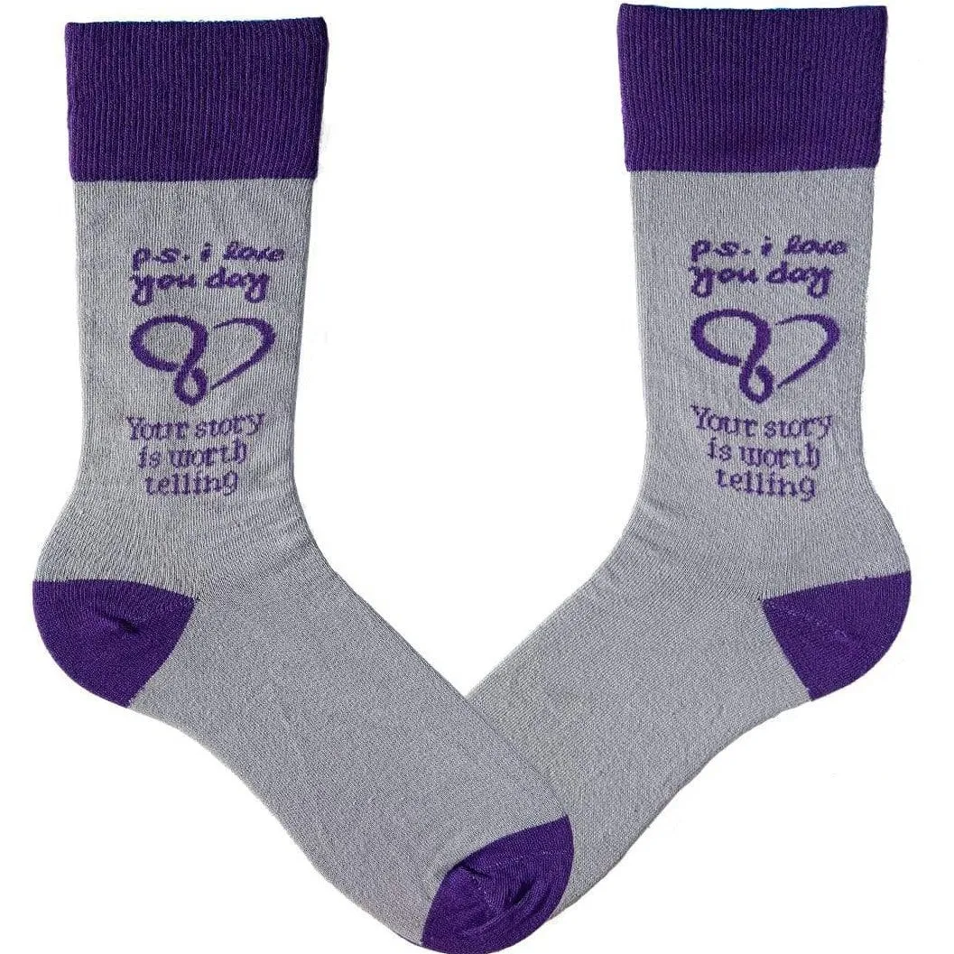 P.S. I Love You - Suicide Awareness Socks