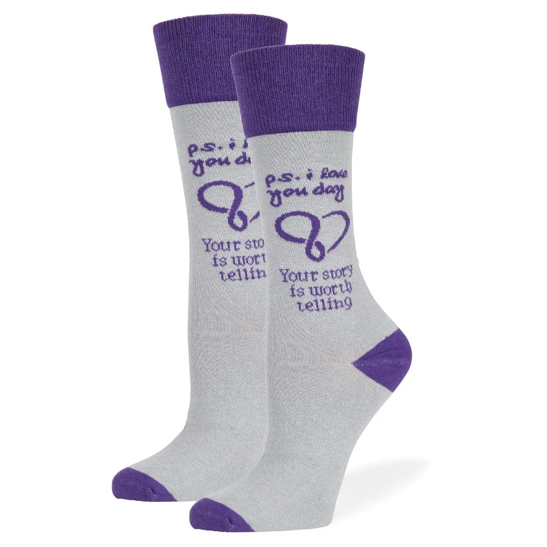 P.S. I Love You - Suicide Awareness Socks