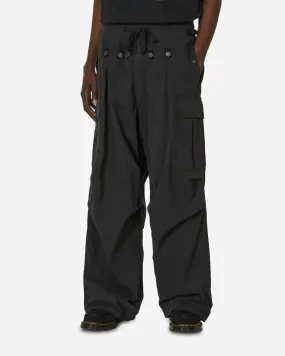 Rip Stop Jumbo Cargo Pants Black