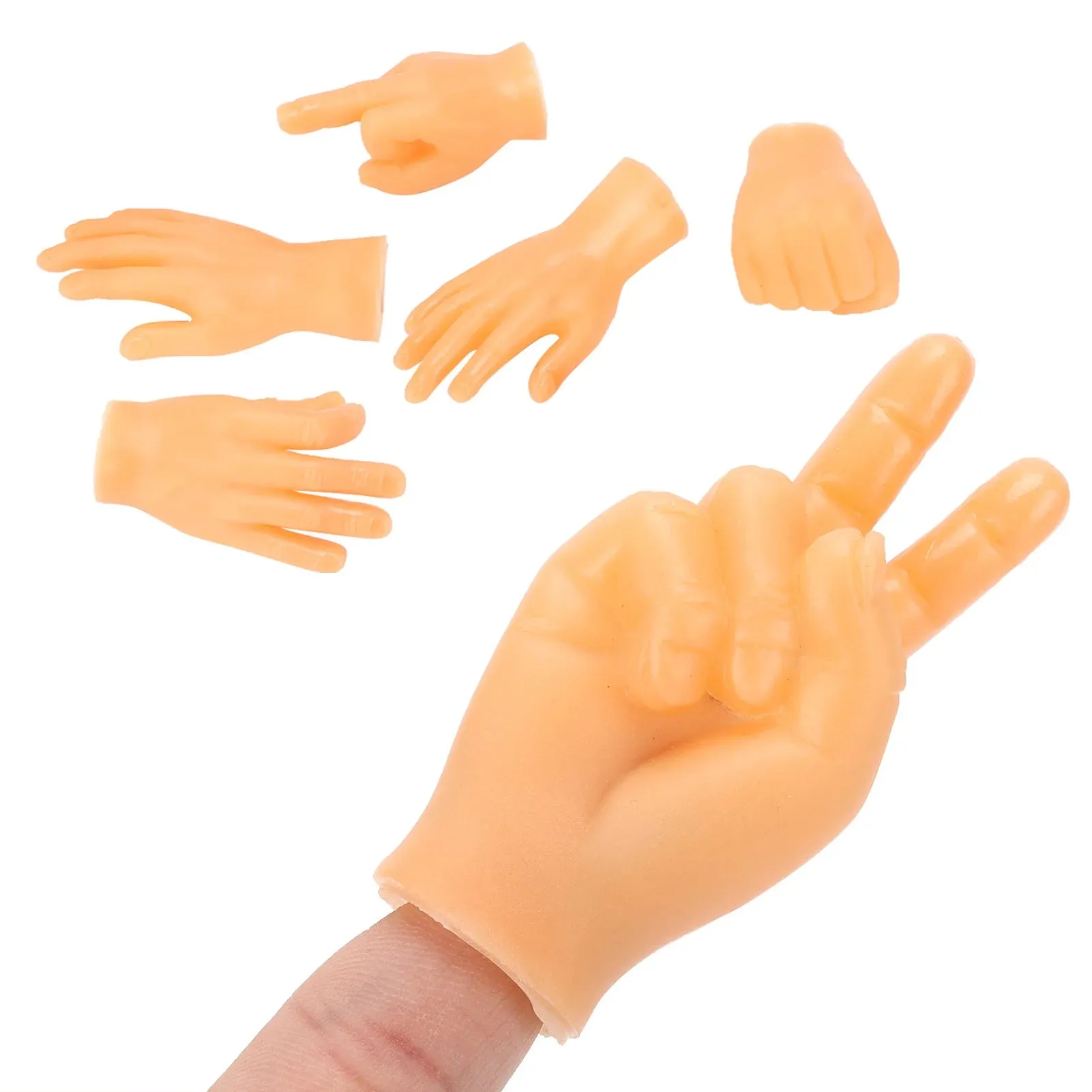 Soft Multi- Shape Small Hand Model Finger Cots for Cat Massage Finger Cots Set Finger Puppet